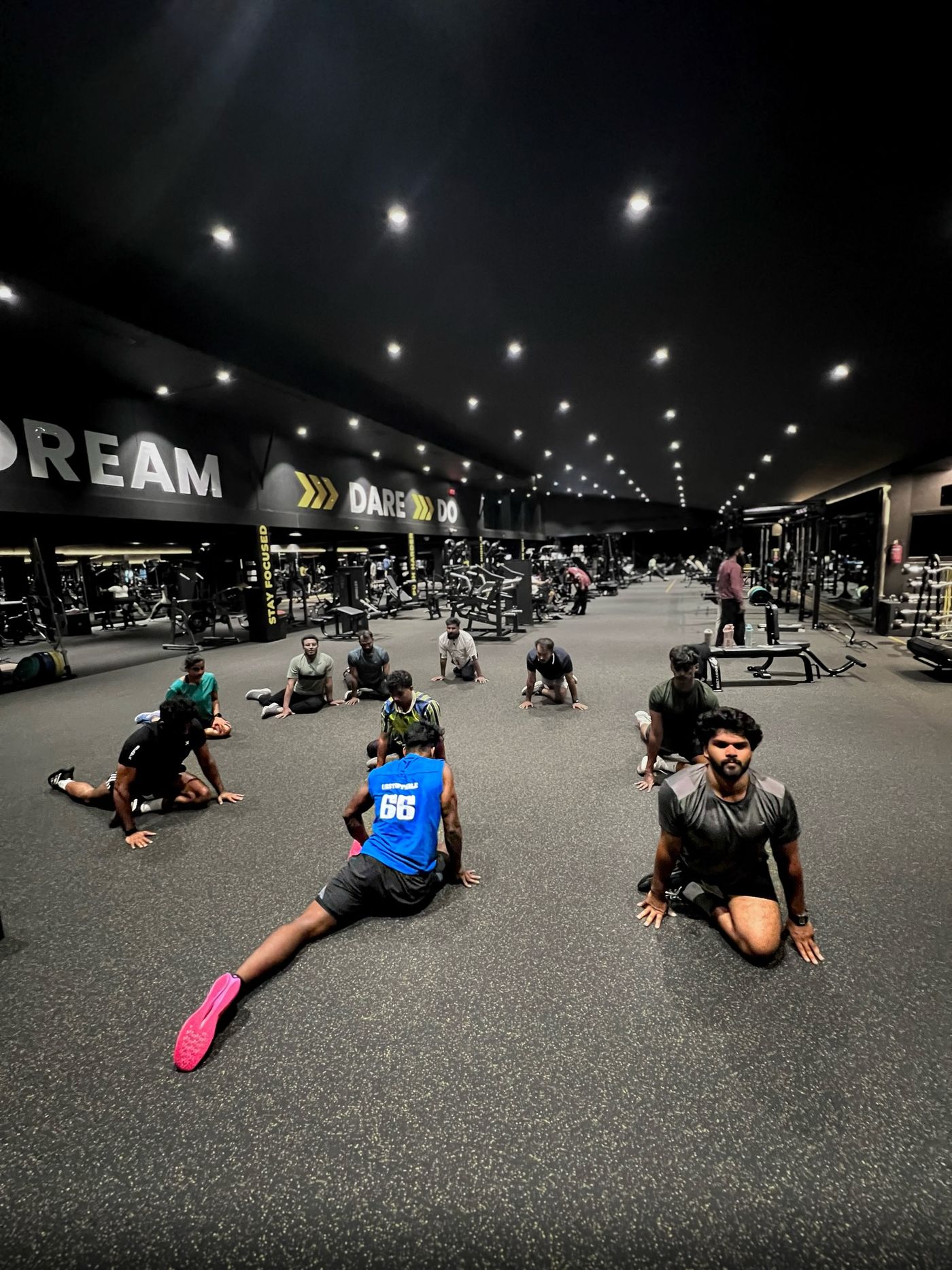 Battle-rope and floor conditioning session